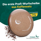 CoffeeBean - Disco volador sostenible hecho de posos de café y plástico reciclado - 175g